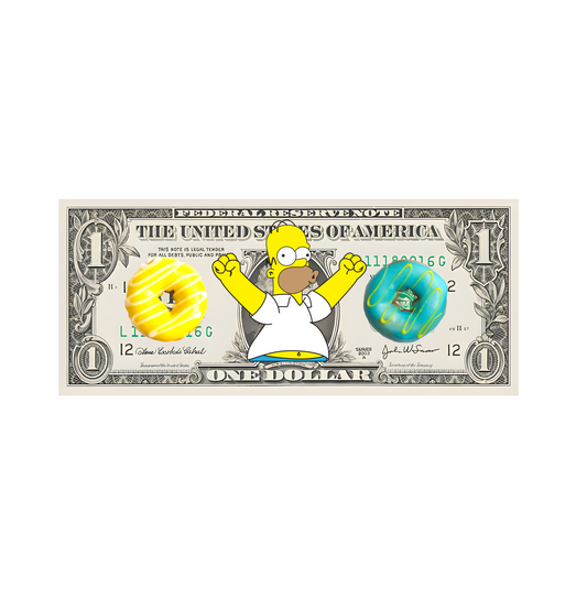 One Dollar Bill Homer Donuts