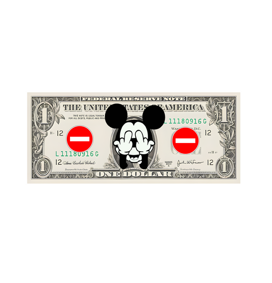 One Dollar Bill Miky Mouse F**k