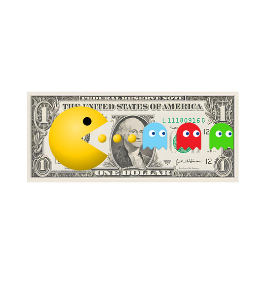 One Dollar Bill Pac Man