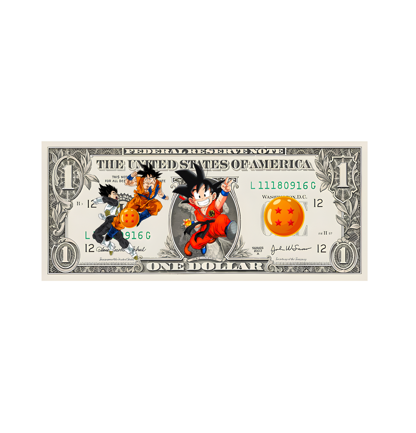 Dollar Bill Dragon Ball